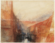 Venice An Imaginary View of the Arsenale JMW Turner circa 1840 Watercolor and bodycolor on paper Tate Bequeathed by the artist 1856