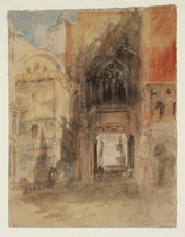The Ducal Palace The Porta della Carta JMW Turner 1833 Gouache pencil and watercolor on paper Tate Bequeathed by the artist 1856