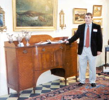 Michael Hall of Nashville centered his booth on a regional sideboard 24000 very similar to an example by Capt James G Hicks in last years Art of Tennessee exhibition