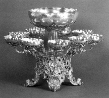 An impressive Nineteenth Century silver epergne with Lincoln family provenance sold for 18800