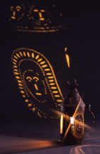 A tinned sheet iron lantern with unusual pierced face decoration circa 182030 Courtesy Colonial Williamsburg Foundation Abby Aldrich Rockefeller Folk Art Center gift of Mr and Mrs Foster McCarl Jr