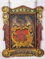The Vernon Hotel sign by William Rice circa 1834 Painted pine with wrought iron Courtesy The Connecticut Historical Society Hartford