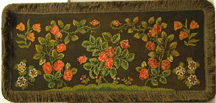 A circa 184060 embroidered hearth rug measuring 72 by 36 inches surpassed the high estimate of 8000 selling for 8250