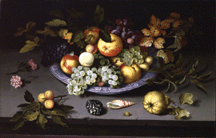 Still Life of Fruit on a Kraak Porcelain Dish Balthasar van der Ast 1617 Oil on panel