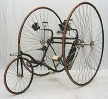 It didnt look comfortable but the impressive wheels and unusual form of this circa 1885 adult tricycle by Victor drove the price 16500