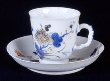 Chocolate cup and saucer China pre1752 Porcelain Recovered from the wreck of the ship Geldermalsen Historic Hudson Valley Tarrytown NY