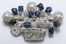 Diamond and sapphire brooch given to Hepburn by Howard Hughes 120000