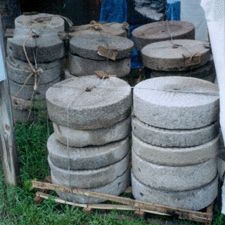 Old mill stones from Olde Tavern Antiques Somers Conn