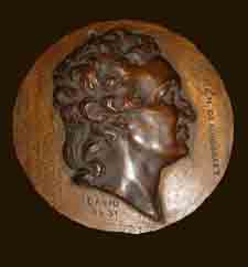 David dAngers Marquis de Condorcet 1831 bronze portrait medallion 5 inches in diameter
