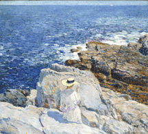 Hassam was drawn to the drama of Appledore Islands rugged coastline and the churning blue and white ocean surrounding it The South Ledges Appledore 1913 is a jewel in the exhibit Collection of Smithsonian American Art Museum