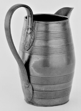 This service jug with the touchmark of James Vickers of Sheffield Engand 17901805 was cast in sections then joined together