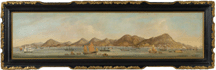 Yeuquas late 1850s panoramic painting of colonial Hong Kong and its harbor 233500