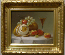 James Henry Wright 18131883 Fruit Still Life with Glass of Wine oil on panel 9 by 11 58 inches slr dated 1859