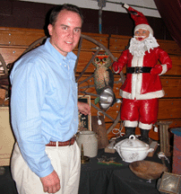 Levi de Castro of Cider Press Antiques Poultney Vt knew Christmas rdf_Description collectors would not want to go home without this 1900s Santa store window animatron