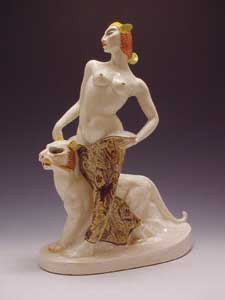Sandro Vacchetti for Lenci Italy Art Deco figure painted ceramic courtesy Dr Westermeier amp Mollering