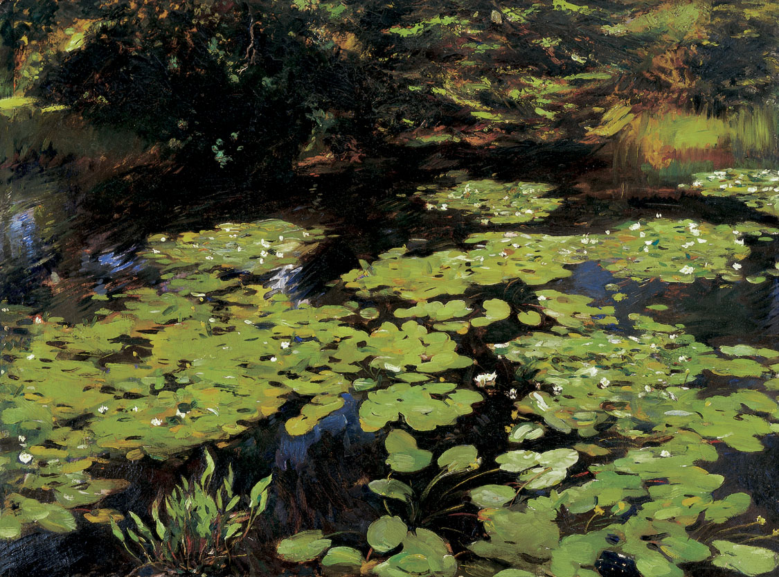 William Bruce Ellis Ranken Scottish 18811941 Water Lilies 1910 oil on canvas 34 by 46 inches