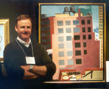 David Cowan of Acme Fine Art Boston with an Ernest Fiene 1930 oil on canvas