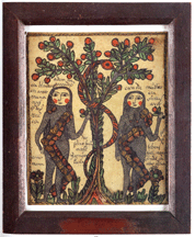 The top lot of the Shelley collection a SesselWashington fraktur depicting Adam and Eve which reached 97750