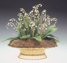 Imperial Basket of Lilies of the Valley by Faberge work master August Holmstrom circa 1896 Copyright the New Orleans Museum of Art Matilda Geddings Gray Foundation Loan