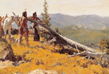 Time Stood Still Howard Terpning oil on canvas 222500