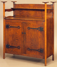 An 1897 oak and brass sideboard designed by Charles Francis Annesley Voysey exemplifies the desirable simplicity of early Arts and Crafts pieces The brass hardware was made by Thomas Elsley amp Co of London