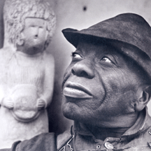 William Edmondson poses in front of his Miss Louisa sculpture 1937 Louise DahlWolfe photo According to museum sources she is not based on her mentor DahlWolfe but may instead be a tribute to an unrequited love