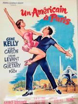 Norman Litty New York and William Turomsha North Hampton Mass displayed a French rerelease poster of the movie classic An American in Paris circa 1960s