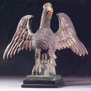 Top honors also went to a carved and painted eagle by Wilhelm Schimmel Cumberland Valley Pa circa 186575 which sold for 180000 well above the high estimate of 75000