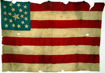 and a very rare early Nineteenth Century eightstripe 19star American flag of handpieced handappliqued construction