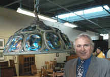 A Tiffany turtleback chandelier reached 129250