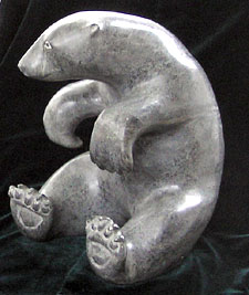 Nutaraluk Iyaituk 1980 stone 12inch high bear