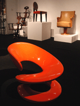 Mooremoderncom had several chairs in the special seating exhibition including this molded plastic spiral chair by French artist Louis Durot circa 1990