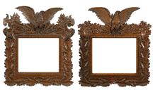 A sum of 5175 was paid for this pair of carved eagle frames of poplar
