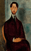 Leopold Zborowski Amadeo Modigliani 1919 Oil on canvas courtesy Museu de Arte de Sao Paulo Assis Chateaubriand