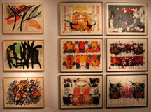 The art of Karel Appel and Norman Bluhm was featured in the booth of James Graham and Sons