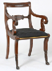 A set of six side and one armchair shown made by Duncan Phyfe realized 27500