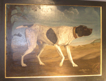 An Eighteenth Century portrait of a pointer was the centerpiece of the booth of London dealer Finch amp Company