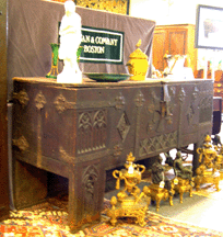 The Fifteenth or Sixteenth Century Gothic Ligurian chest went to an English dealer for 35650
