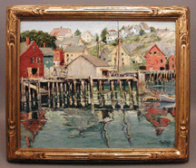 Gloucester Harbor Max Kuehne oil on canvas 35650