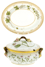 Danish Florica Danica tureen lid and underplate 9261