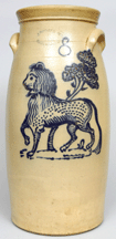 A Burger churn with lion decoration sold at 31900