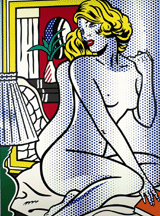 Roy Lichtenstein Blue Nude oil and magna on canvas 81 by 60 inches signed and dated 95 on the reverse 5280000
