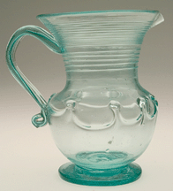 Freeblown lily pad quart jug probably New York State 183060 11000