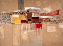 Robert Rauschenberg Rebus 1955 oil pencil paper and fabric on canvas 8 by 10 feet 1012 inches Partial and promised gift of Jo Carole and Ronald S Lauder and purchase 2005 Robert Rauschenberg Courtesy Pace Wildenstein