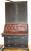 Jason Hietala American Antiques Bolton Mass a firsttime Wilton exhibitor brought this rare diminutive Queen Anne cherrywood secretary from the upper Connecticut Valley circa 174060