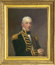 Gilbert Stuarts portrait of Admiral Sir Isaac Coffin descendant of original island settler Tristram Coffin founder of the Coffin School on the island and an English baronet is a recent and important acquisition by the Friends of the Nantucket Historical Association for the Whaling Museum