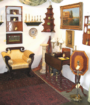 Montgomery House Antiques amp Gifts Warwick NY At left is an American federal revivalstyle cornucopia chair with winged paw feet that proprietor Kevin Decker affectionately called the Beast