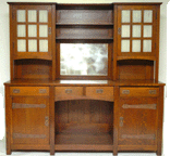 This rare Gustav Stickley oak cupboard top sideboard estimated 4060000 hammered for 105000 realizing a total price of 120750