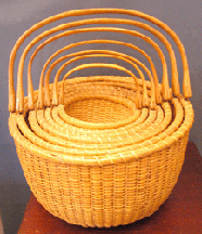 A wonderful nest of Nantucket baskets from the booth of Hyland Granby Hyannis Port Mass