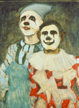 Milton Avery Two Clowns 1937 oil on canvas 3678 by 28 inches Collection Neuberger Museum of Art gift of Roy R Neuberger Jim Frank photo